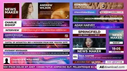 Videohive News Maker – Lower Thirds broadcast-packages template preview