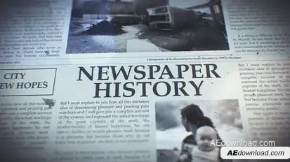Newspaper History Openers template preview