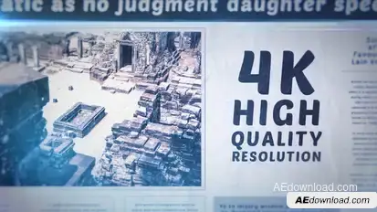 Newspaper History Slideshow Video Displays template preview