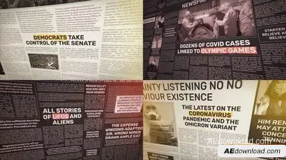Newspaper News Intro Openers template preview