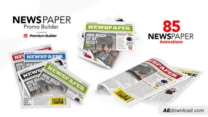 Newspaper Promo Builder Product Promo template preview