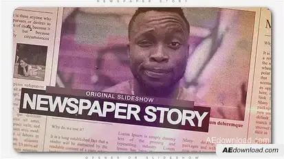 Newspaper Story Slideshow Video Displays template preview