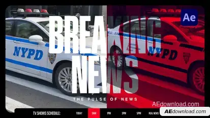Next Breaking News Release broadcast-packages template preview