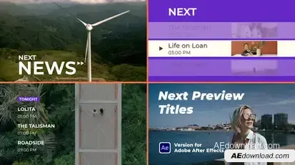 Next Preview Titles broadcast-packages template preview