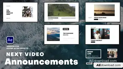 Next Video Announcements broadcast-packages template preview
