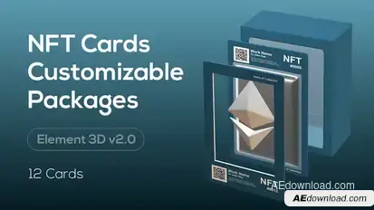 NFT Cards Packages Kit Product Promo template preview