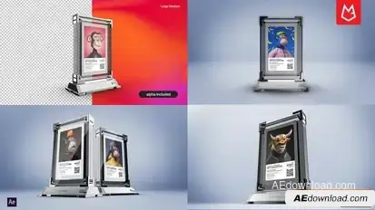 NFT Collection Promo | Glass Mockup Openers template preview
