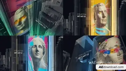 NFT Crypto Art Promo Openers template preview