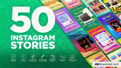 NFT Digital Art Instagram Stories Product Promo template preview