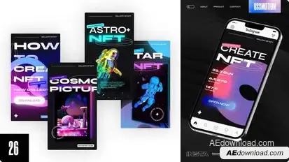 NFT Instagram Stories Video Displays template preview