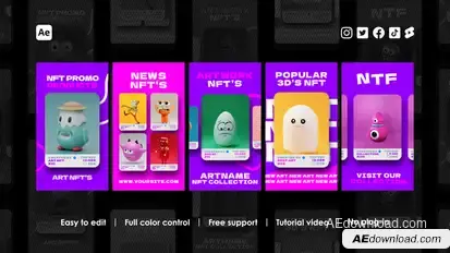 NFT Instagram Stories Product Promo template preview