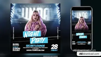 Night Club Flyer v13 Openers template preview