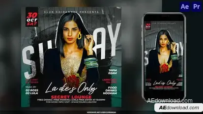 Night Club Flyer v32 Openers template preview