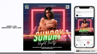 Night Club Flyer v5 Openers template preview