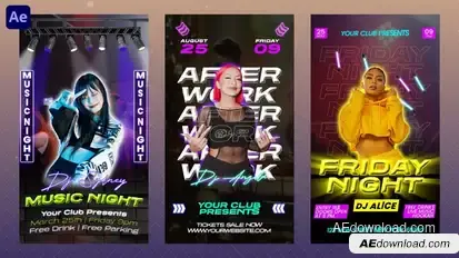 Night Club Flyers Openers template preview