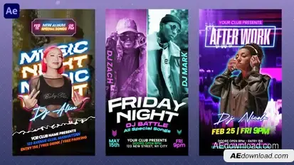 Night Club Party Flyers Openers template preview