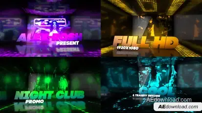 Night Club Promo Video Displays template preview