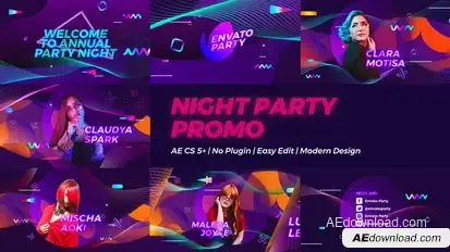Night Party Promo Openers template preview