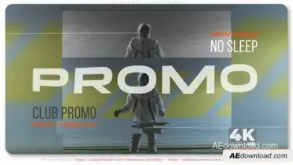 No Sleep | Club Promo Openers template preview