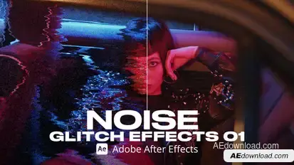 Noise Glitch Effect 01 Ae Elements template preview