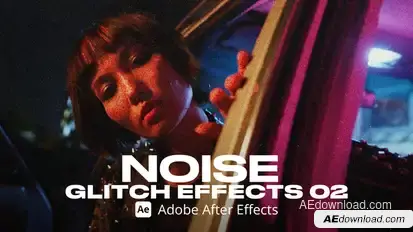 Noise Glitch Effect 02 Ae Elements template preview