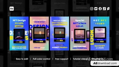 Non-Fungible Token Instagram Reels Product Promo template preview