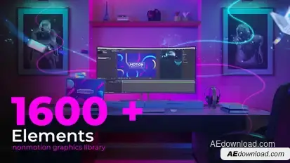Nonmotion Graphics Library | Extension for After Effects Elements template preview