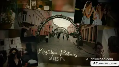 Nostalgic Pictures Slideshow Video Displays template preview