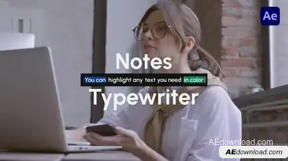 Notes Typing UI Titles template preview
