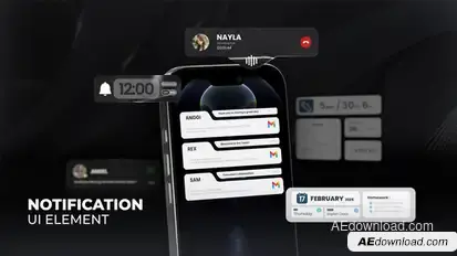 Notification UI Element Elements template preview
