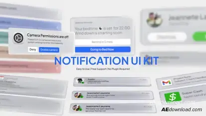 Notification Ui Liquid Glass Elements template preview