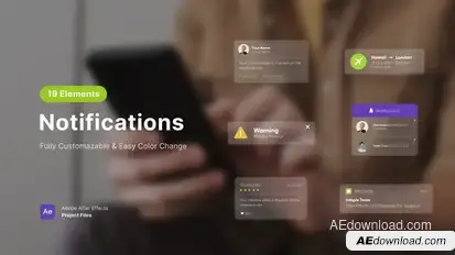 Notifications Elements template preview