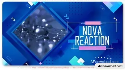 Nova Reaction Techno Slideshow Openers template preview