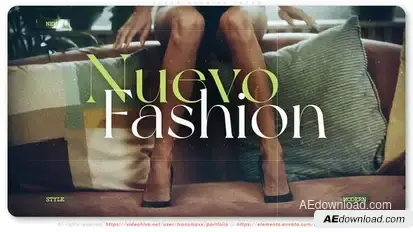 Nuevo Fashion Intro Video Displays template preview