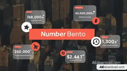 Number Bento Logo Stings template preview