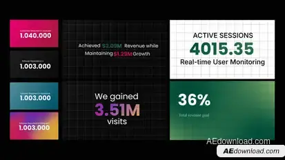 Number Count After Effect Template Titles template preview