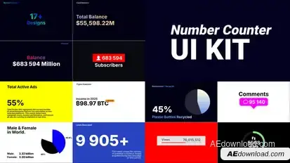 Number Counter Titles template preview