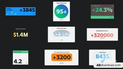 Number Counter Animation Elements template preview