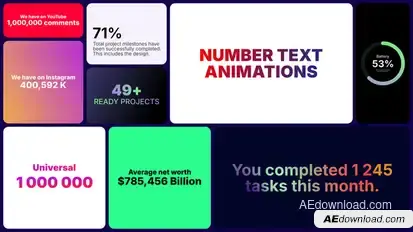 Number Counter Animation Openers template preview