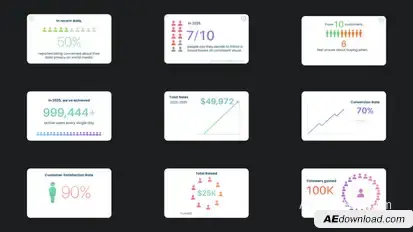 Number Counter Infographic Logo Stings template preview