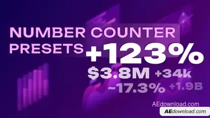 Number Counter Presets Titles template preview