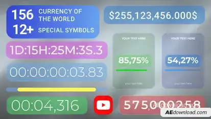Number Counter Pro Infographics template preview