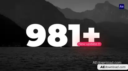 Number Text Animation - AE Titles template preview