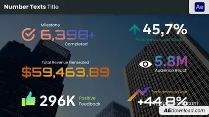 Number Text Titles Titles template preview