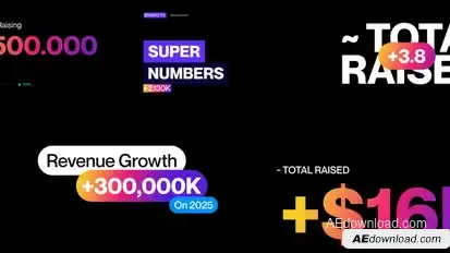 Numbers Counter Video Displays template preview