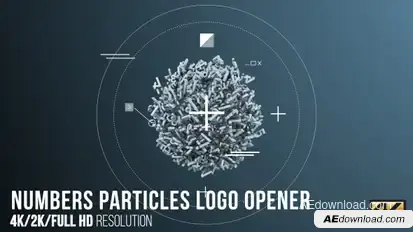 Numbers Particles Logo Opener Openers template preview