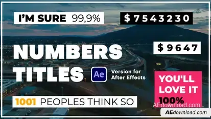 Numbers Titles Titles template preview