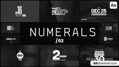 Numerals 02 Titles template preview