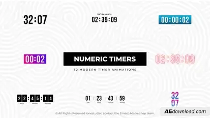 Numeric Timers Elements template preview