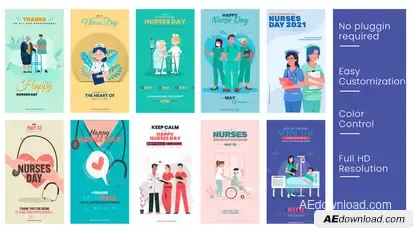 Nurses Day Instagram Stories B50 Product Promo template preview